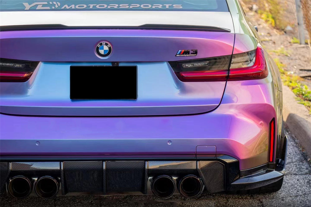 2021-UP BMW M3 G80 MP Style Carbon Fiber Rear Winglets - Carbonado