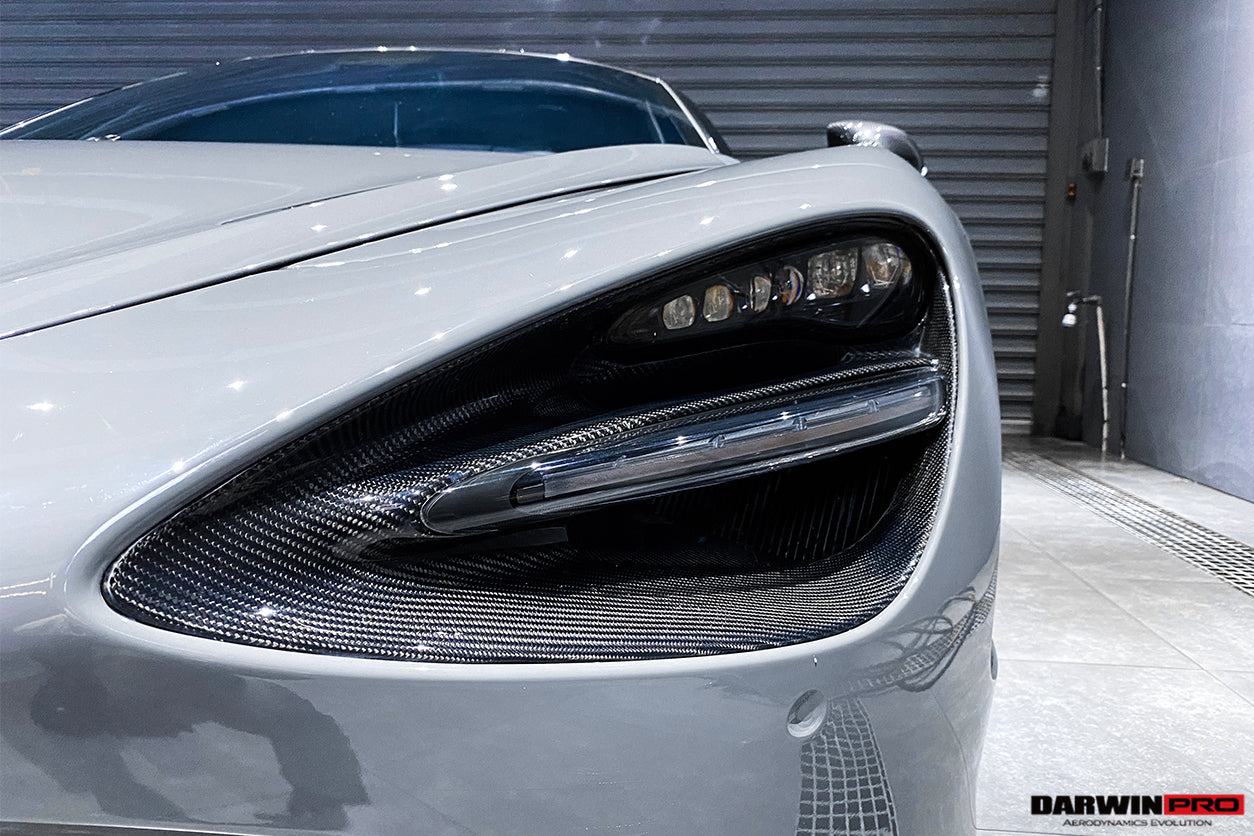 2017-2023 McLaren 720s Dry Carbon Fiber Headlight Inserts Tim