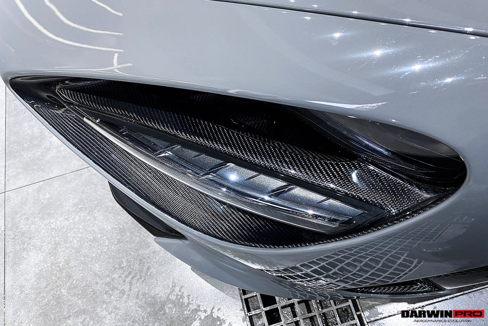 2017-2020 McLaren 720s Dry Carbon Fiber Headlight Inserts Tim Replacement - DarwinPRO Aerodynamics