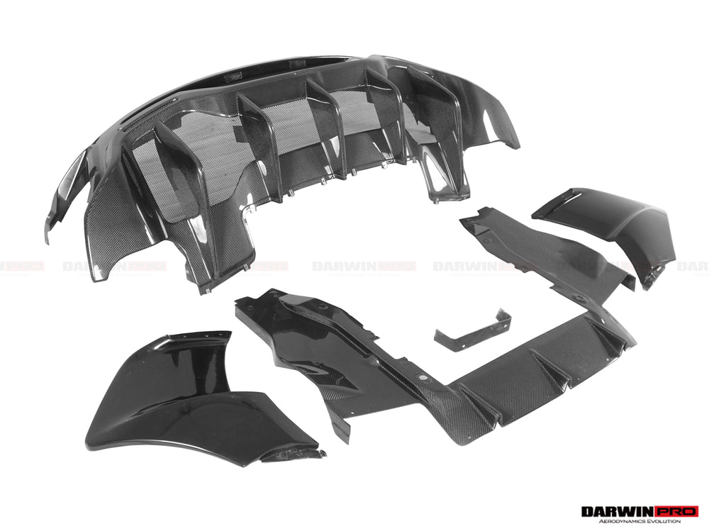 2015-2020 McLaren 540C/570S/570GT 600LT-Style Partial Carbon Fiber Rear Bumper with Diffuser - DarwinPRO Aerodynamics