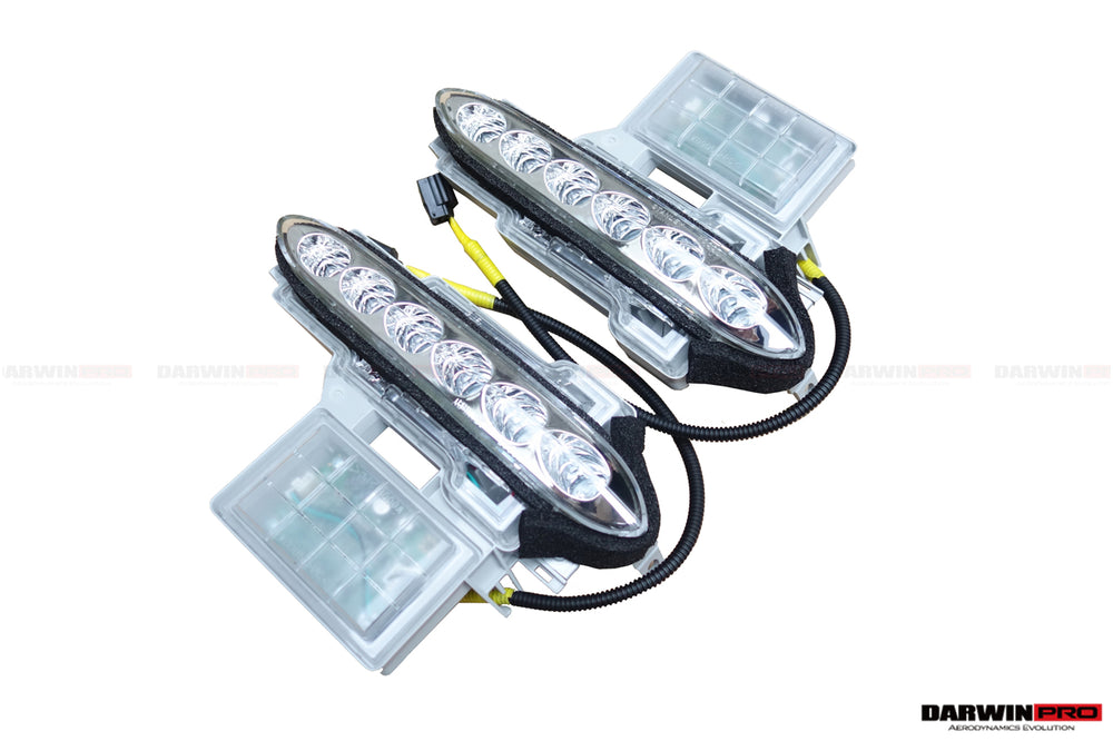 2012-2016 Nissan GTR R35 DBA Front Bumper LED Day Running Lights - DarwinPRO Aerodynamics