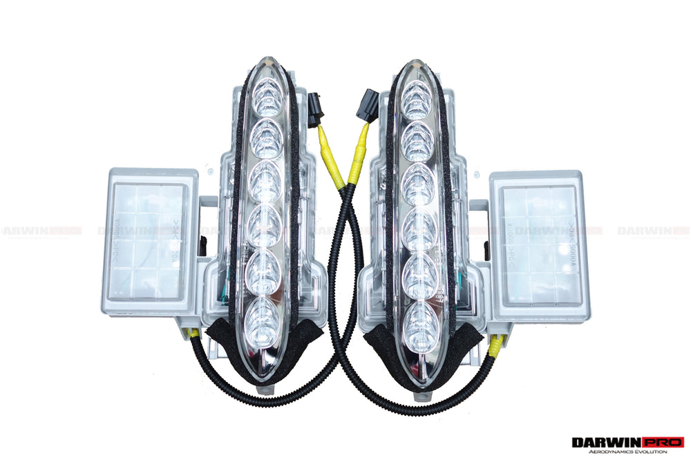 2012-2016 Nissan GTR R35 DBA Front Bumper LED Day Running Lights - DarwinPRO Aerodynamics