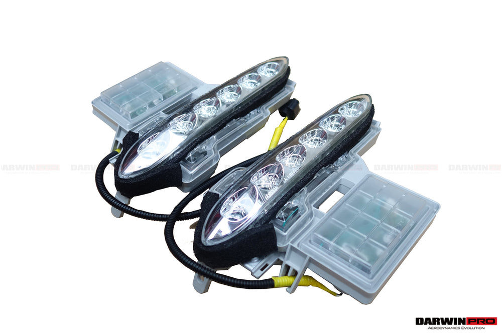 2012-2016 Nissan GTR R35 DBA Front Bumper LED Day Running Lights - DarwinPRO Aerodynamics