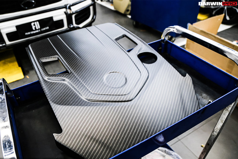 2019-2023 Mercedes Benz W464 G500/G550 G-Class G Wagon Dry Carbon Fiber Engine Cover - DarwinPRO Aerodynamics