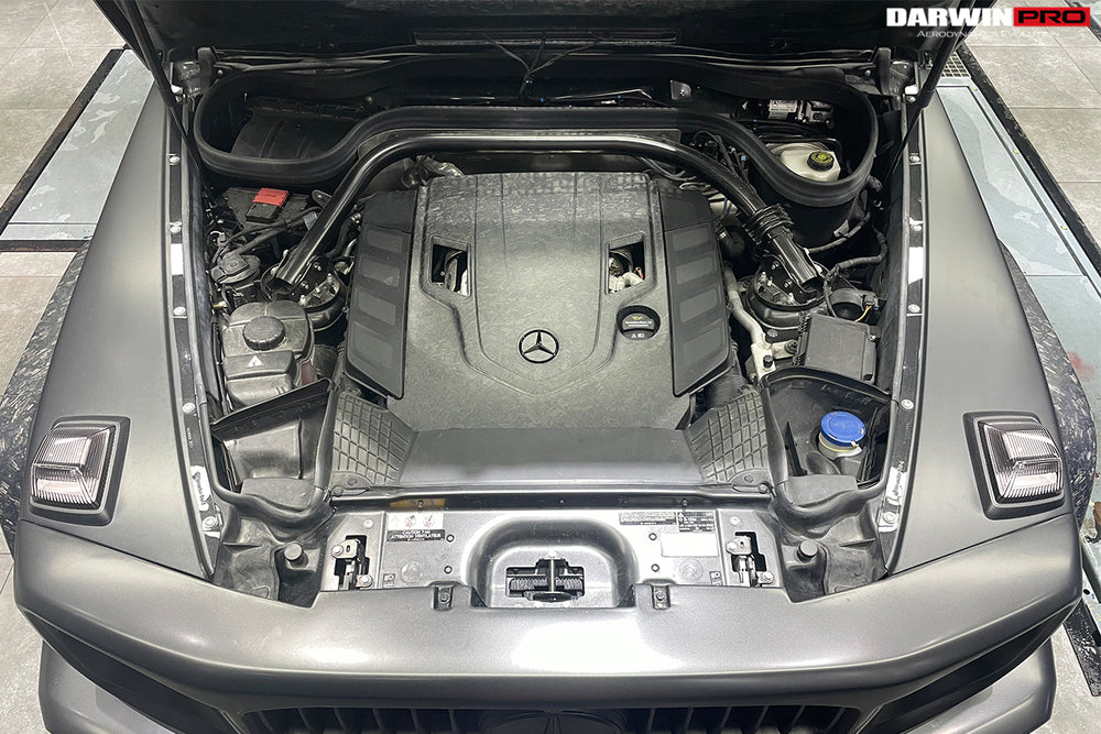 2019-2023 Mercedes Benz W464 G500/G550 G-Class G Wagon Dry Carbon Fiber Engine Cover - DarwinPRO Aerodynamics