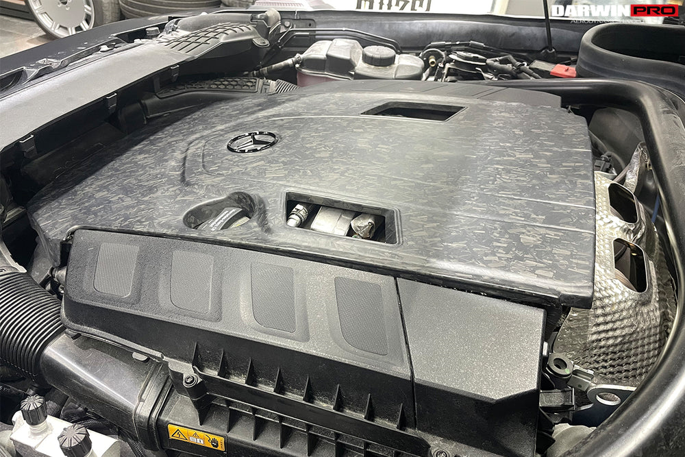 2019-2023 Mercedes Benz W464 G500/G550 G-Class G Wagon Dry Carbon Fiber Engine Cover - DarwinPRO Aerodynamics