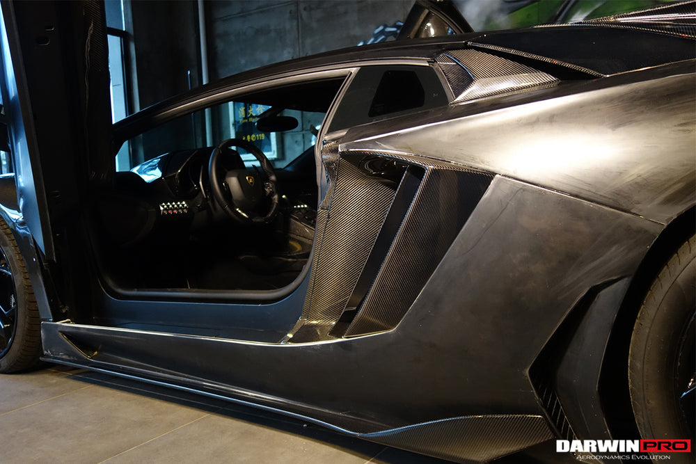 2011-2016 Lamborghini Aventador LP700 Coupe BKSS Style Carbon Fiber Quarter Panel Fender Vents - DarwinPRO Aerodynamics