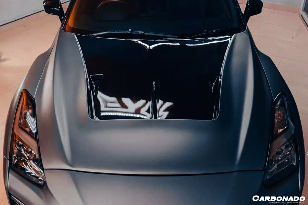 2009-2016 Nissan GTR R35 CBA/DBA LII Style Carbon Fiber Hood - Carbonado