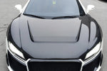  2006-2015 Audi R8 Coupe & Spyder P Style Carbon Fiber Hood - Carbonado 