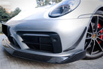  2019-2023 Porsche 911 992 Carrera/Targa Sport Design WP Style Dry Carbon Fiber Bumper Canards 