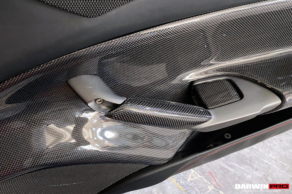 2015-2020 Ferrari 488 GTB/Spyder Carbon Fiber Door Handle Interior - DarwinPRO Aerodynamics
