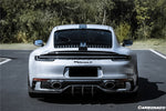  2019-2023 Porsche 911 992 Carrera/Targa Sport Design Bumper WP Style Dry Carbon Fiber Rear Lip - Carbonado 