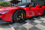  2020-UP Ferrari SF90 Stradale OE Style Autoclave Carbon Fiber Side Skirts - DarwinPRO Aerodynamics 