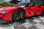  2020-UP Ferrari SF90 Stradale OE Style Autoclave Carbon Fiber Qaurter Panel Side Scoops - Carbonado 