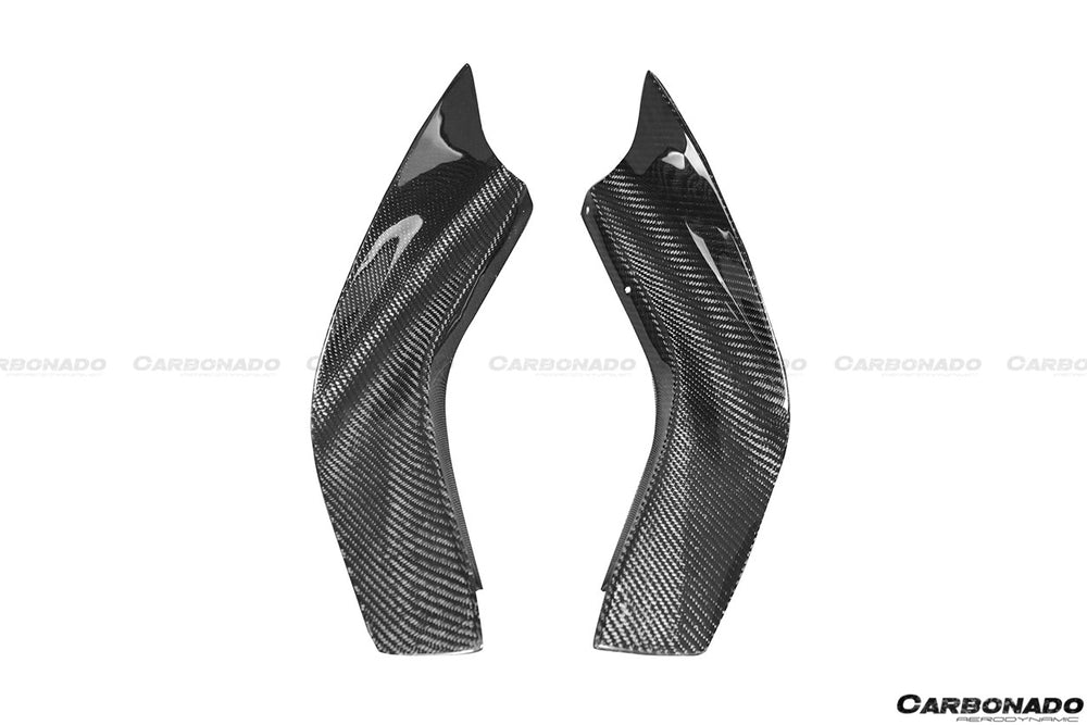 2012-2016 Nissan GTR R35 DBA Mines Style Carbon Fiber Front Canards - Carbonado