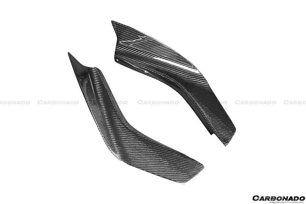2012-2016 Nissan GTR R35 DBA Mines Style Carbon Fiber Front Canards - Carbonado