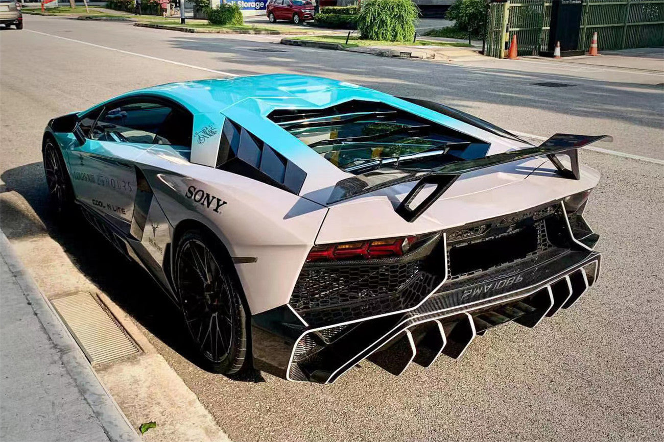 2011-2022 Lamborghini Aventador LP700 LP750 LP740 LP720 LP780 Coupe & Roadster VTC Style Trunk Spoiler - Carbonado
