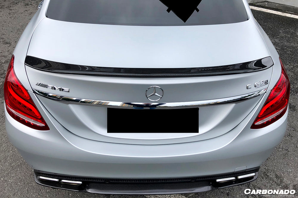 2015-2021 Mercedes Benz C-Class W205 Sedan PS Style Trunk Spoiler - Carbonado