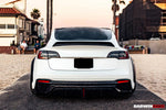  2021-UP Tesla Model 3 IMP Performance Partial Carbon Fiber Rear Bumper - DarwinPRO Aerodynamics 