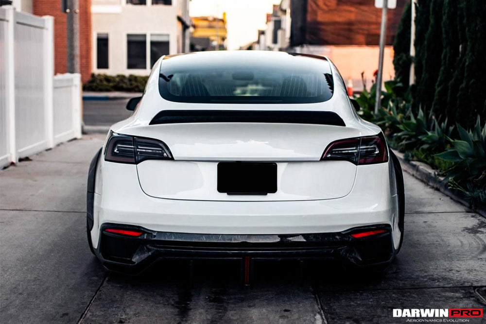 2021-UP Tesla Model 3 IMP Performance Partial Carbon Fiber Rear Bumper - DarwinPRO Aerodynamics