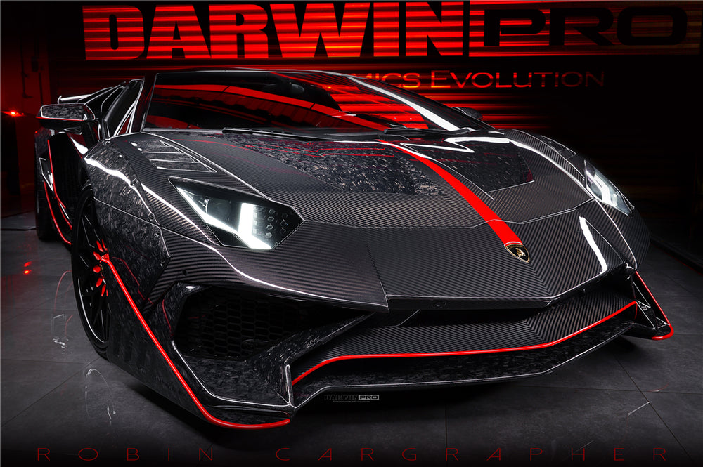 2011-2016 Lamborghini Aventador LP700 Roadster SV-BKSSII Style Wide Body Carbon Fiber Aero Full Kit