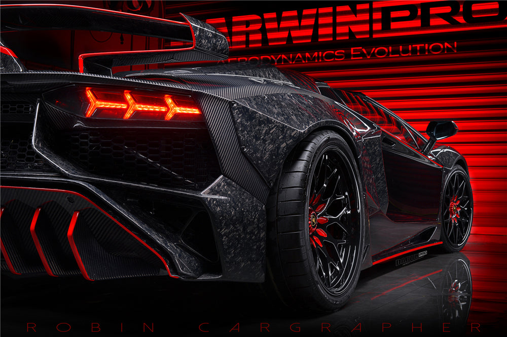 2011-2016 Lamborghini Aventador LP700 Roadster SV-BKSSII Style Wide Body Carbon Fiber Aero Full Kit - DarwinPRO Aerodynamics