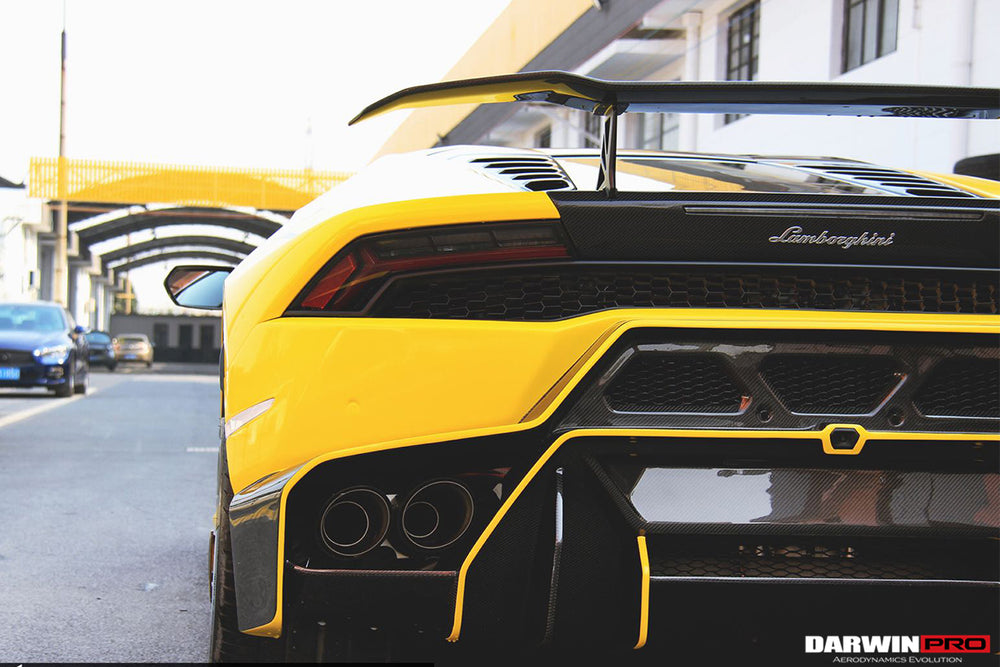 2015-2020 Lamborghini Huracan LP610-Style Carbon Rear Bumper Grill - DarwinPRO Aerodynamics