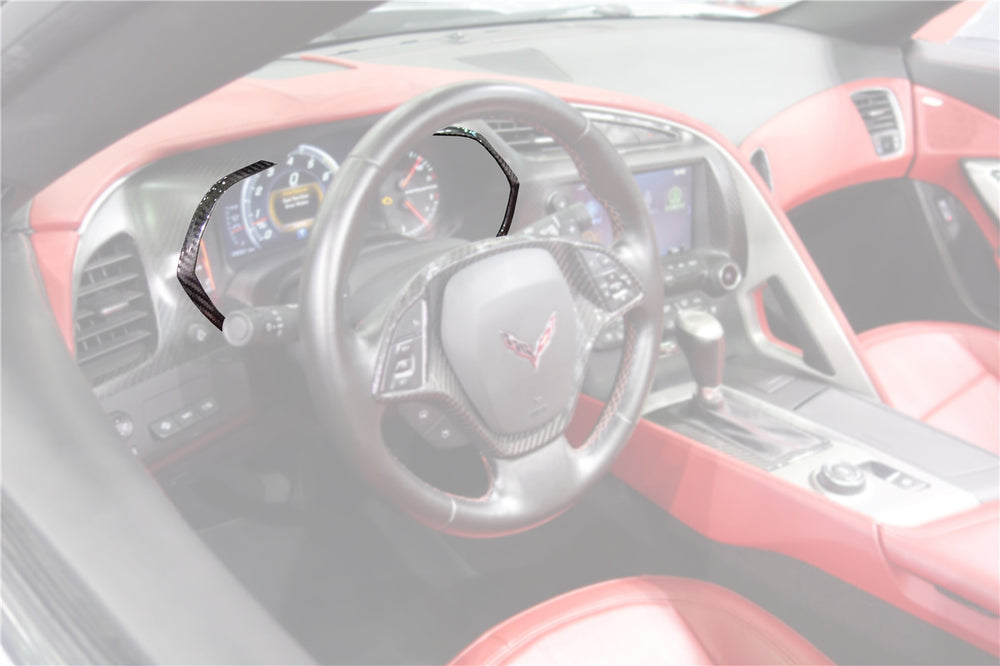 2013-2019 Corvette C7 Z06 Grandsport Dry Carbon Fiber Interior Dashboard Panel Decor Cover Trim - DarwinPRO Aerodynamics