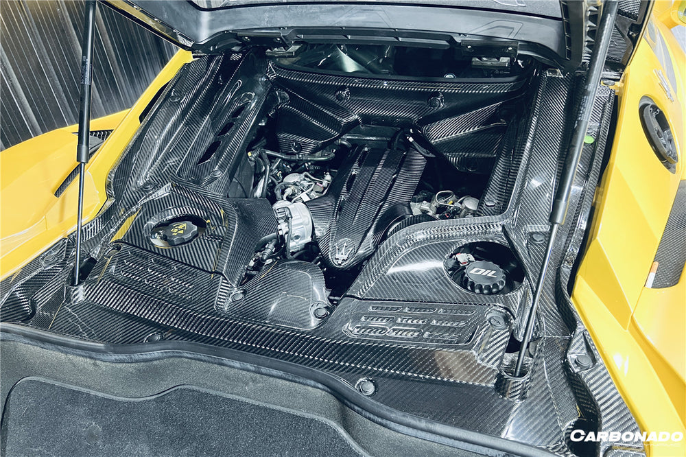 2020-UP Maserati MC20 Dry Carbon Fiber Engine Cover - DarwinPRO Aerodynamics