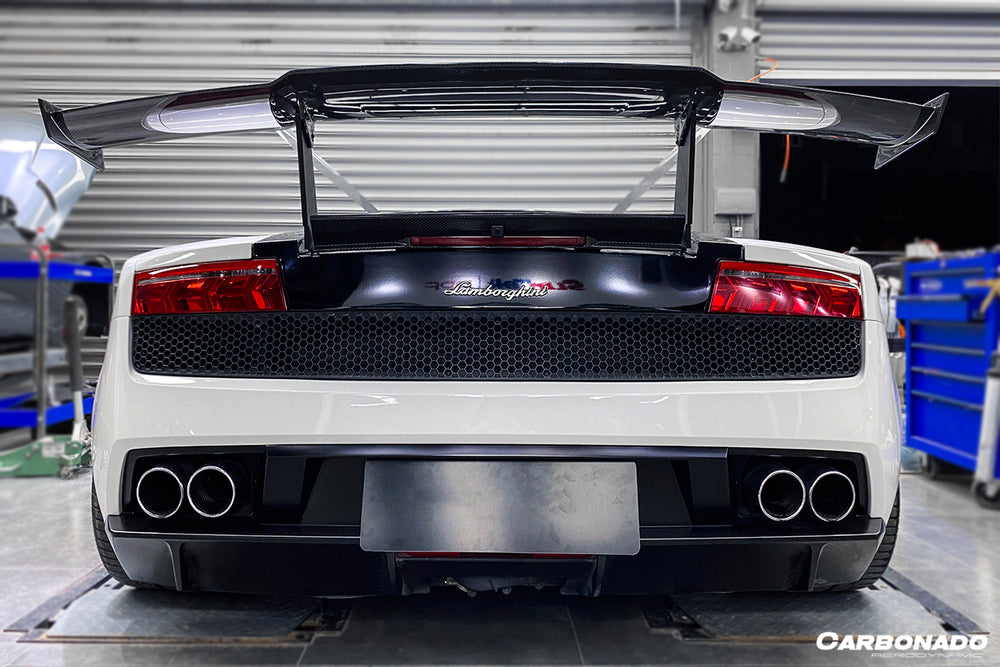 2004-2014 Lamborghini Gallardo STO Style Carbon Fiber Trunk Spoiler Wing - Carbonado