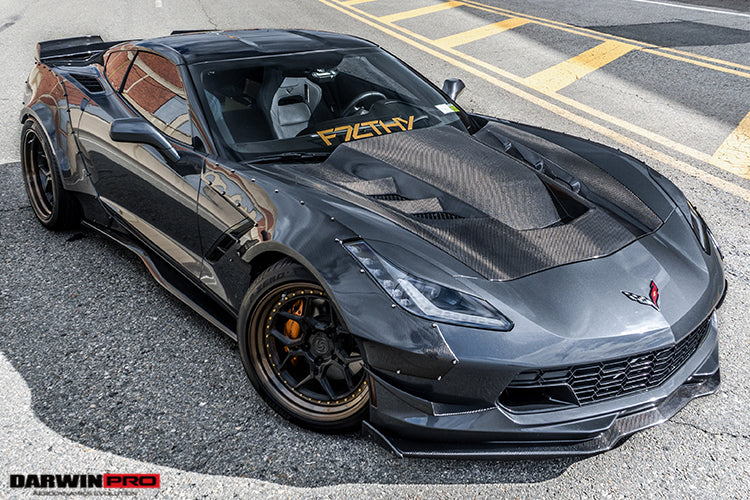 2013-2019 Corvette C7 Z51 Z06 Grandsport Carbon Fiber Canards - DarwinPRO Aerodynamics