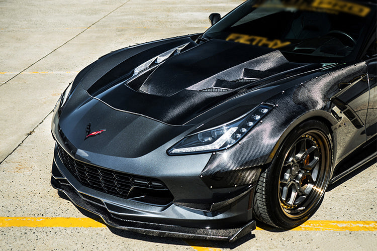 2013-2019 Corvette C7 Z51 Z06 Grandsport Carbon Fiber Canards - DarwinPRO Aerodynamics