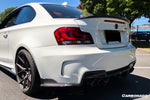  2008-2013 BMW 1M RZ Style Carbon FIber Rear Bumper Cap Spiliter - Carbonado 