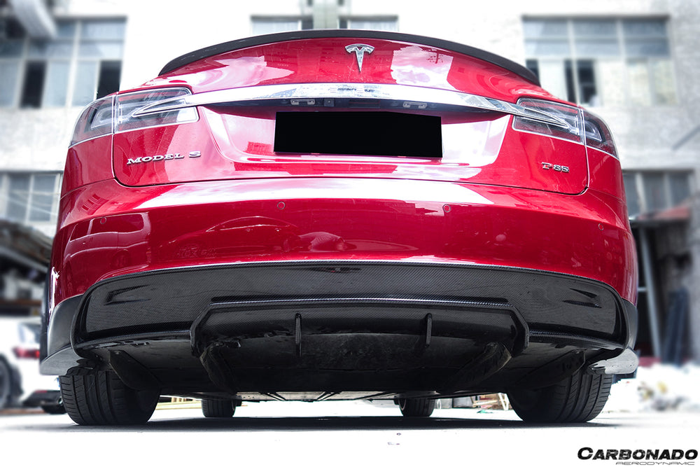 2012-2015 Tesla S Pre-facelift RZS Style Carbon Fiber Full Kit - Carbonado