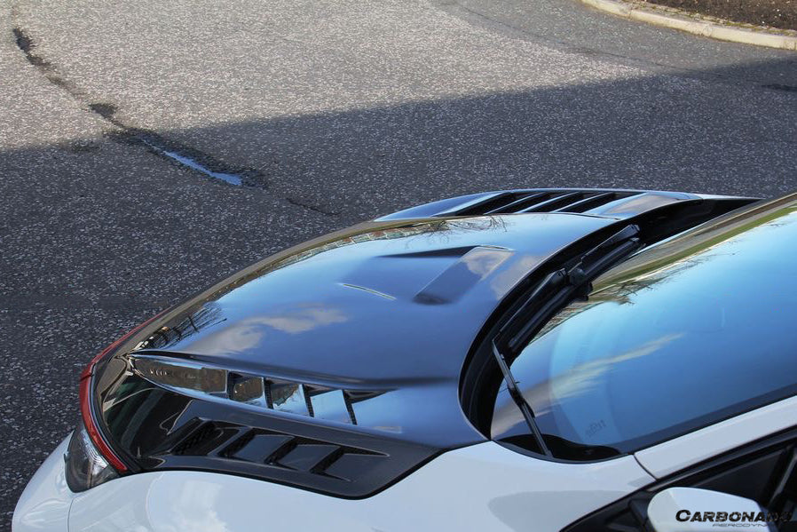 2015-2021 Honda Civic Type R FK8  M Style Autoclave Double Carbon Fiber Hood - Carbonado