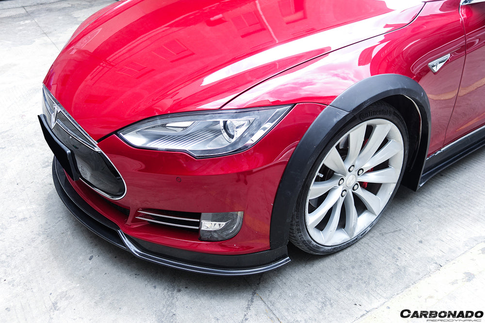 2012-2015 Tesla S Pre-facelift RS Style Carbon Fiber Front Lip - Carbonado