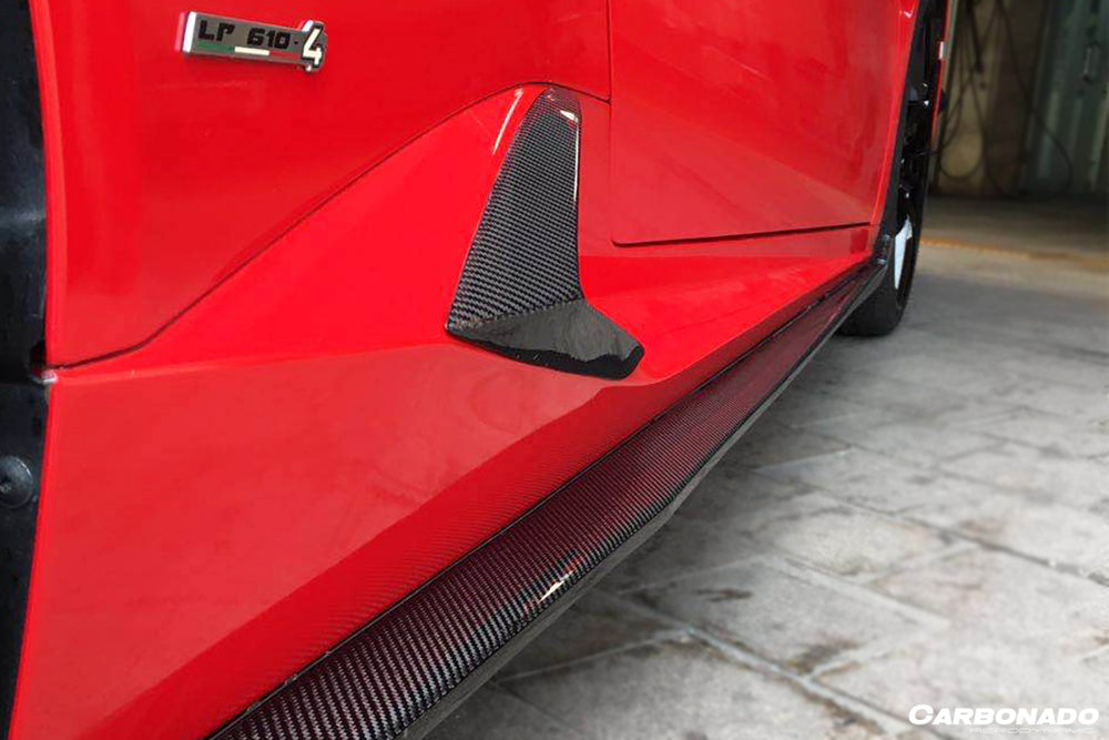 2015-2020 Lamborghini Huracan LP610 RZS Style Side Skirts Vent Canards - DarwinPRO Aerodynamics