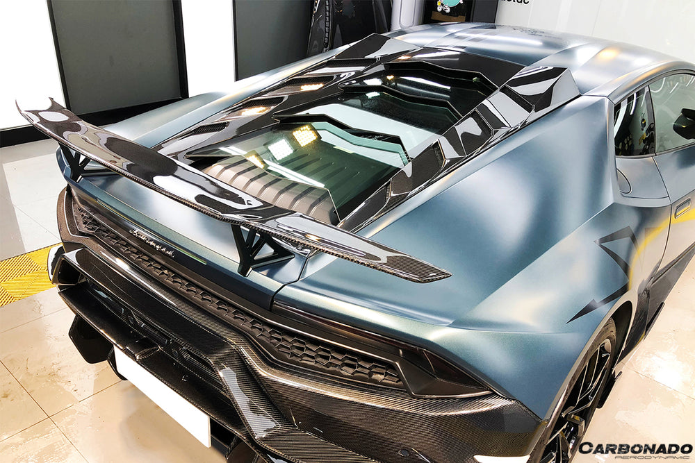 2015-2020 Lamborghini Huracan LP610/LP580 VRS Style Carbon Fiber Trunk Spoiler - Carbonado
