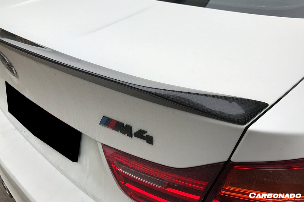 2014-2020 BMW F82 M4 Coupe D3 Style Carbon Fiber Trunk Spoiler - Carbonado