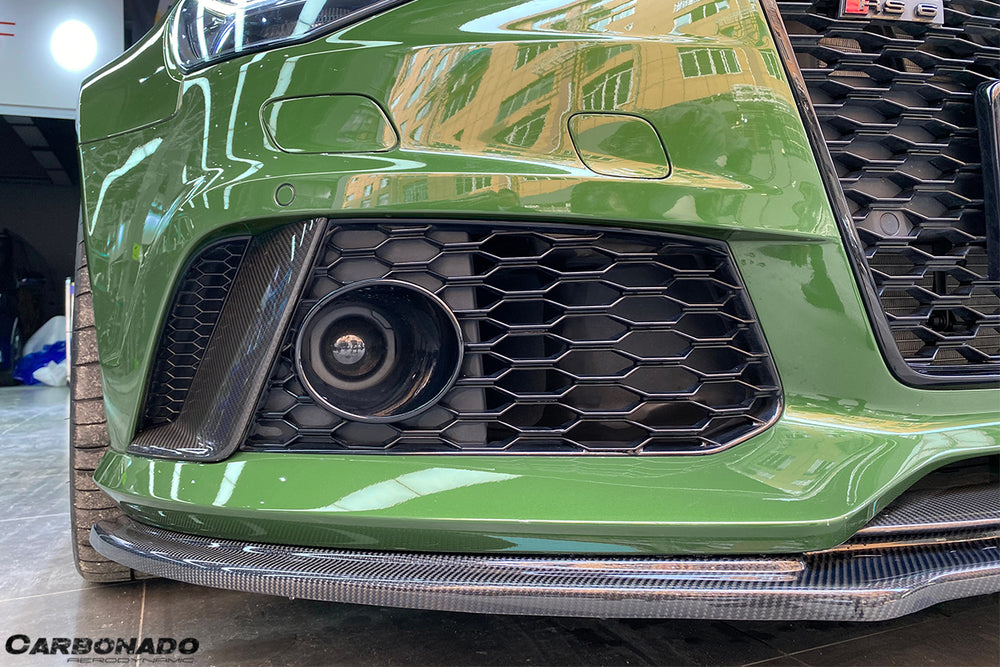 2013-2018 Audi RS6 Avant MN Style Carbon Fiber Front Lip - Carbonado