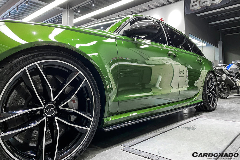 2013-2018 Audi RS6 Avant MN Style Carbon Fiber Side Skirts - Carbonado