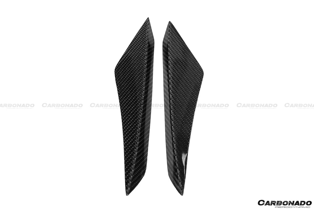 2015-2020 Lamborghini Huracan LP610 RZS Style Front Bumper Carbon Fiber Canard - Carbonado
