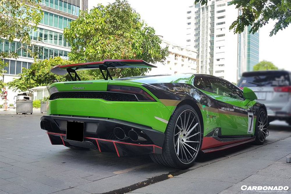 2015-2020 Lamborghini Huracan LP610/LP580 RZS Style Carbon Fiber Trunk Spoiler - Carbonado