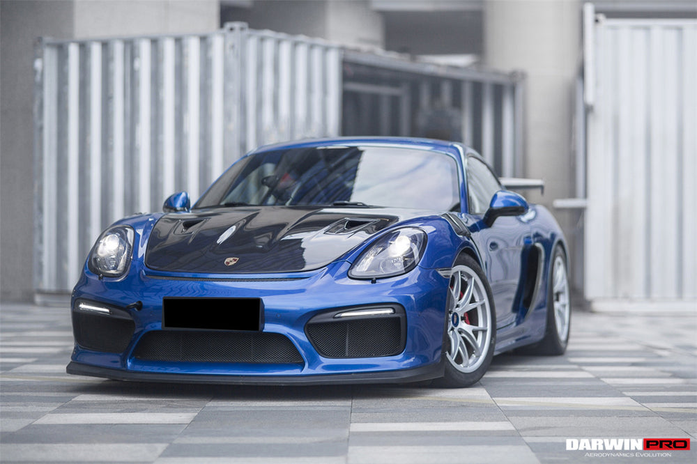 2012-2016 Porsche 981 Boxster/Cayman GT4 Style Front Bumper - DarwinPRO Aerodynamics