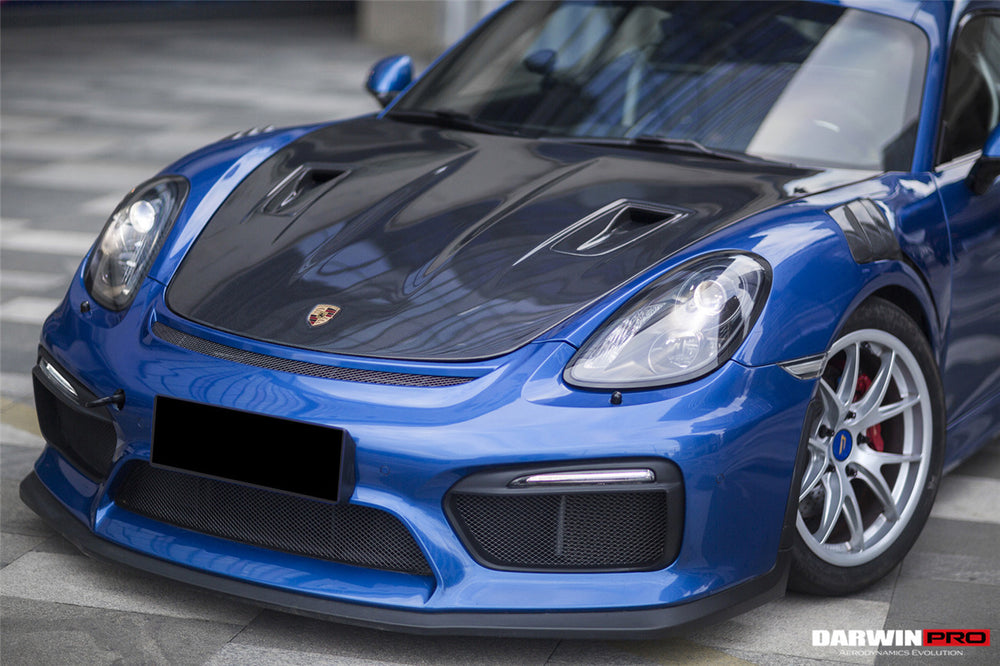 2012-2016 Porsche 981 Boxster/Cayman GT4 Style Front Bumper - DarwinPRO Aerodynamics