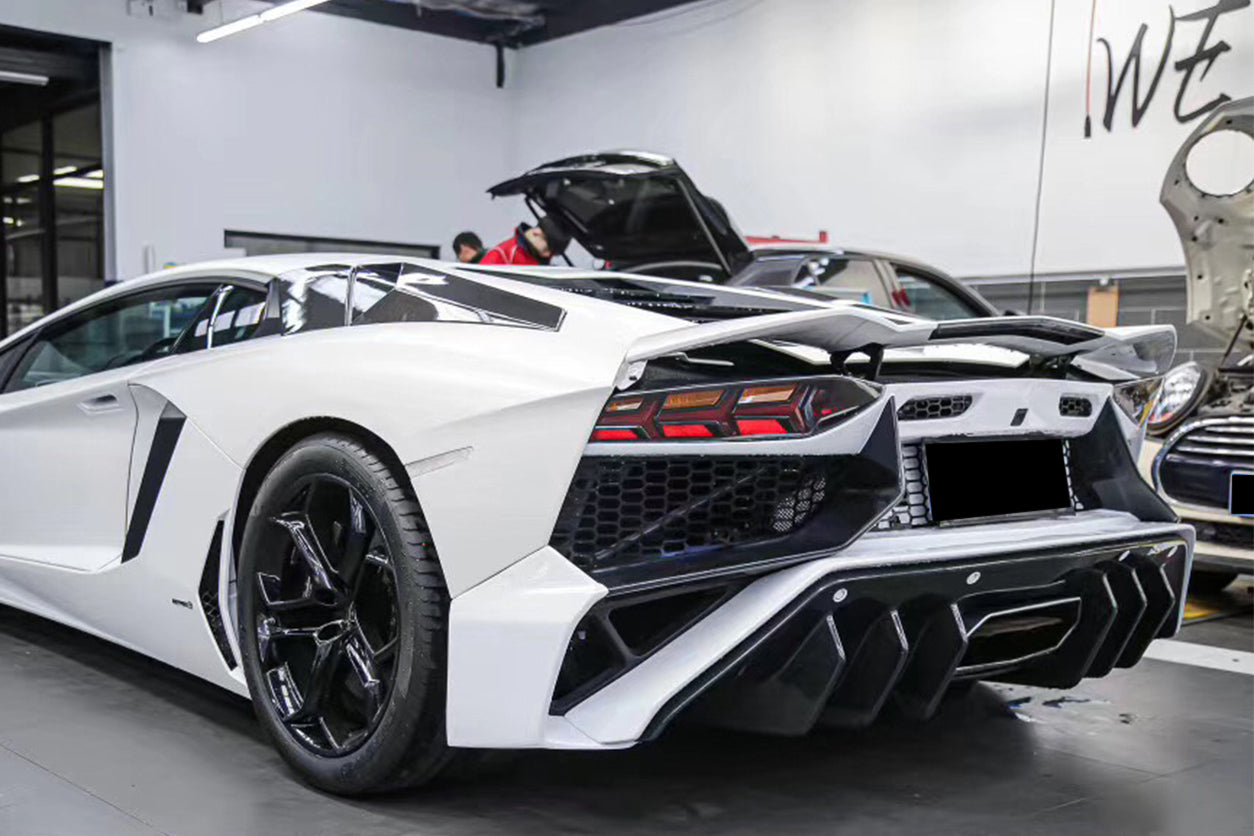 DarwinPRO 2011-2016 Lamborghini Aventador LP700 LP740 Coupe & Roadster SV Style Rear Bumper - DarwinPRO Aerodynamics