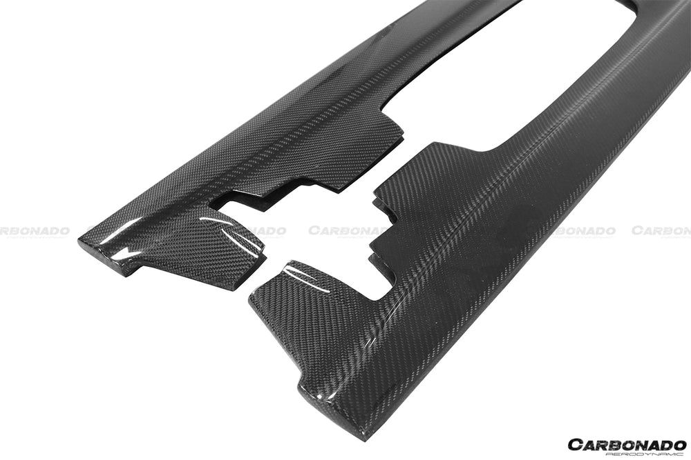 2008-2012 BMW M3 E92/E93 ET Style Carbon Fiber Side Skirts Under Board - Carbonado