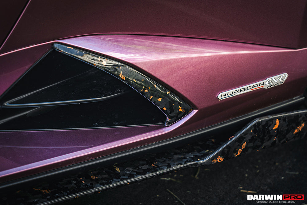 2019-2022 Lamborghini Huracan EVO OD Style Dry Carbon Side Skirts - DarwinPRO Aerodynamics