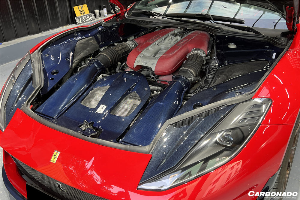 2018-UP Ferrari 812 Superfast & GTS OE Style Engine Bay Panels - Carbonado