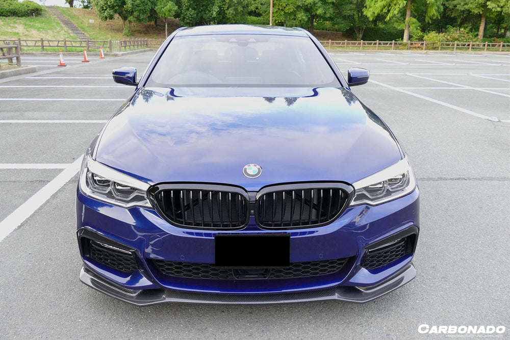 2017-2019 BMW 5 Series G30 G38 M-TECH ECC Style Carbon Fiber Front Lip - Carbonado